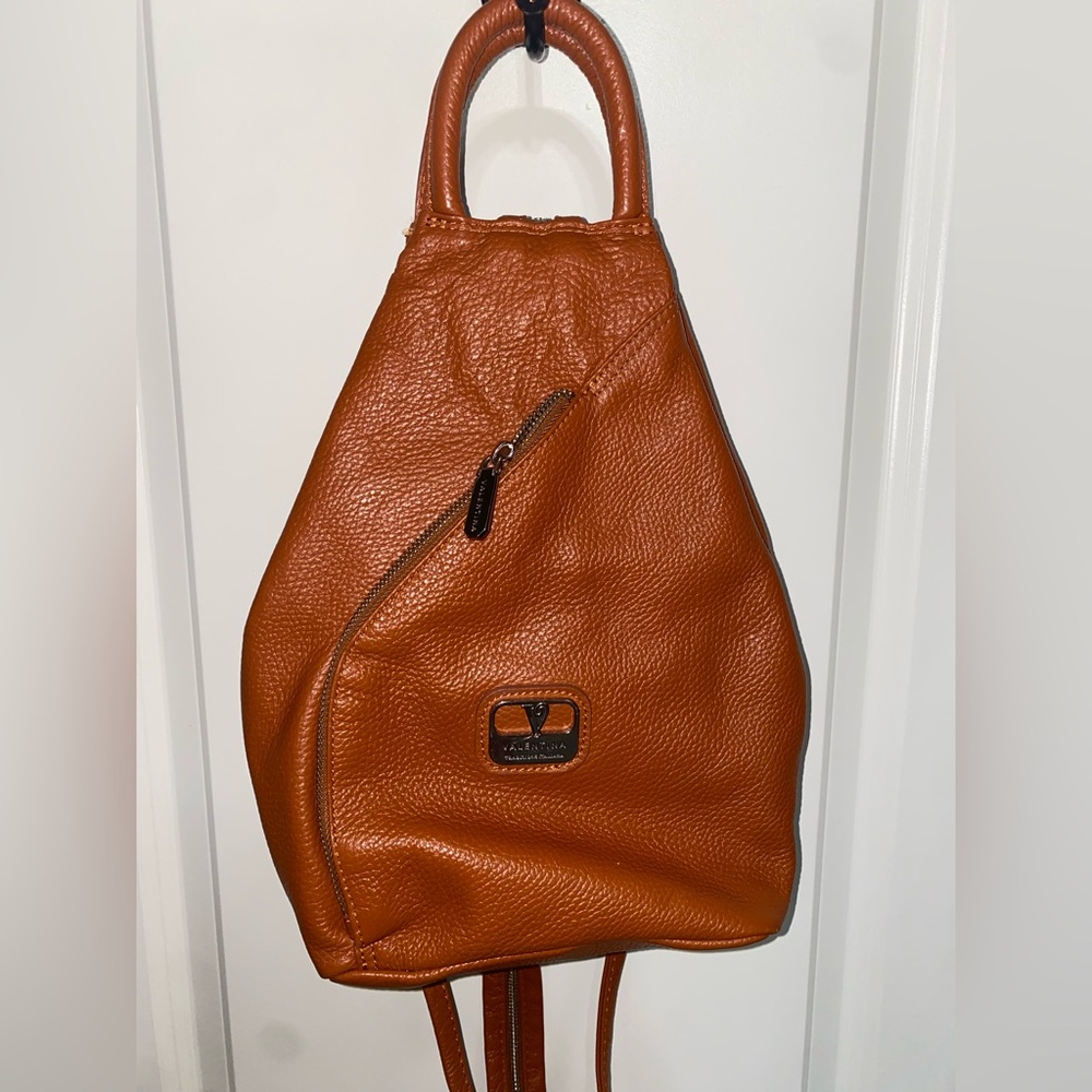 Valentina Italian peddled  leather Crossbody sling bag